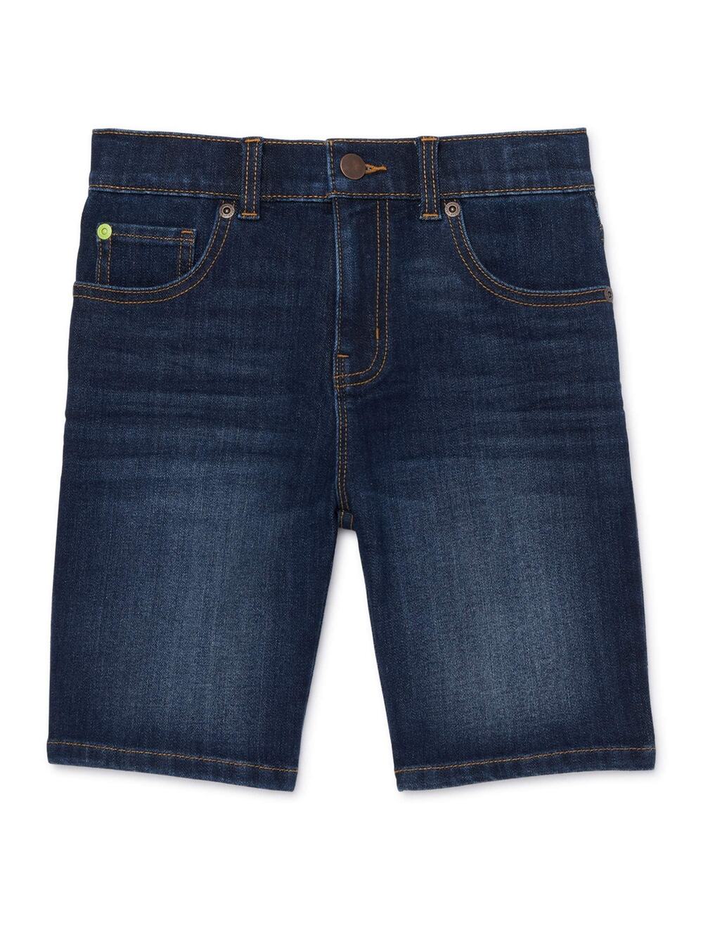Wonder Nation Girl's Dark Wash Blue Denim Jean Straight Shorts Youth Size 8